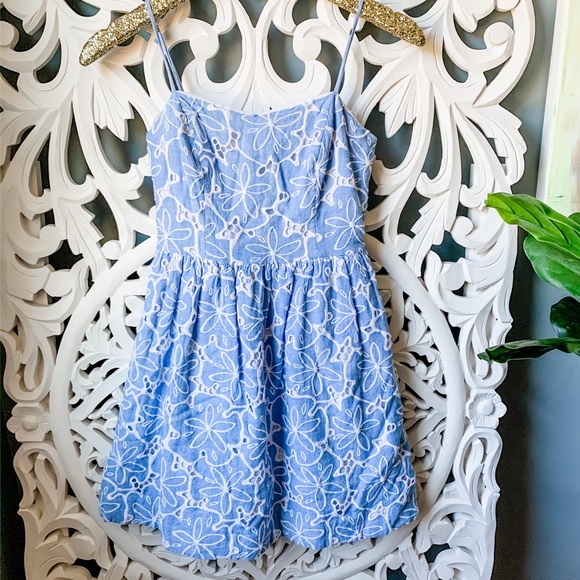 Lilly Pulitzer Dresses & Skirts - Lilly Pulitzer Blue/White Floral sundress